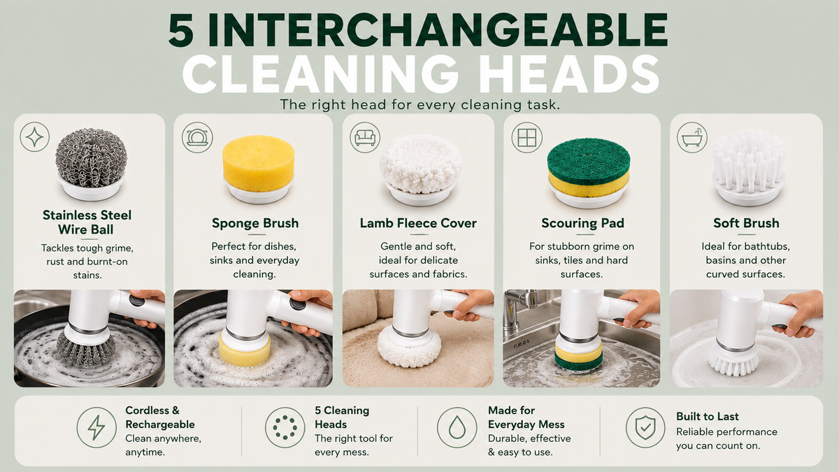SPINLEY Cordless Power Scrubber